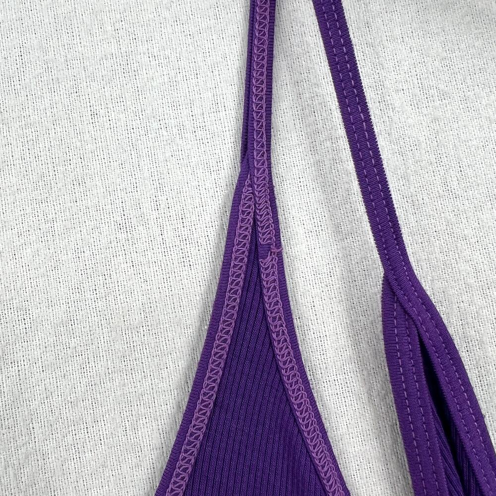 ENZA COSTA Silk Rib Essential Maxi Dress Womens Small Purple Tank Thin Strap NWT - Picture 9 of 13